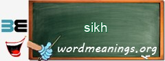 WordMeaning blackboard for sikh